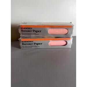 Vintage Memorex Pink Banner Paper Rolls (2) sealed in box